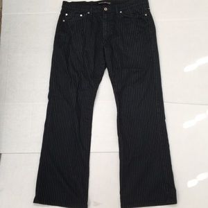 Versace Jeans Couture Black Striped Pants Men’s 36